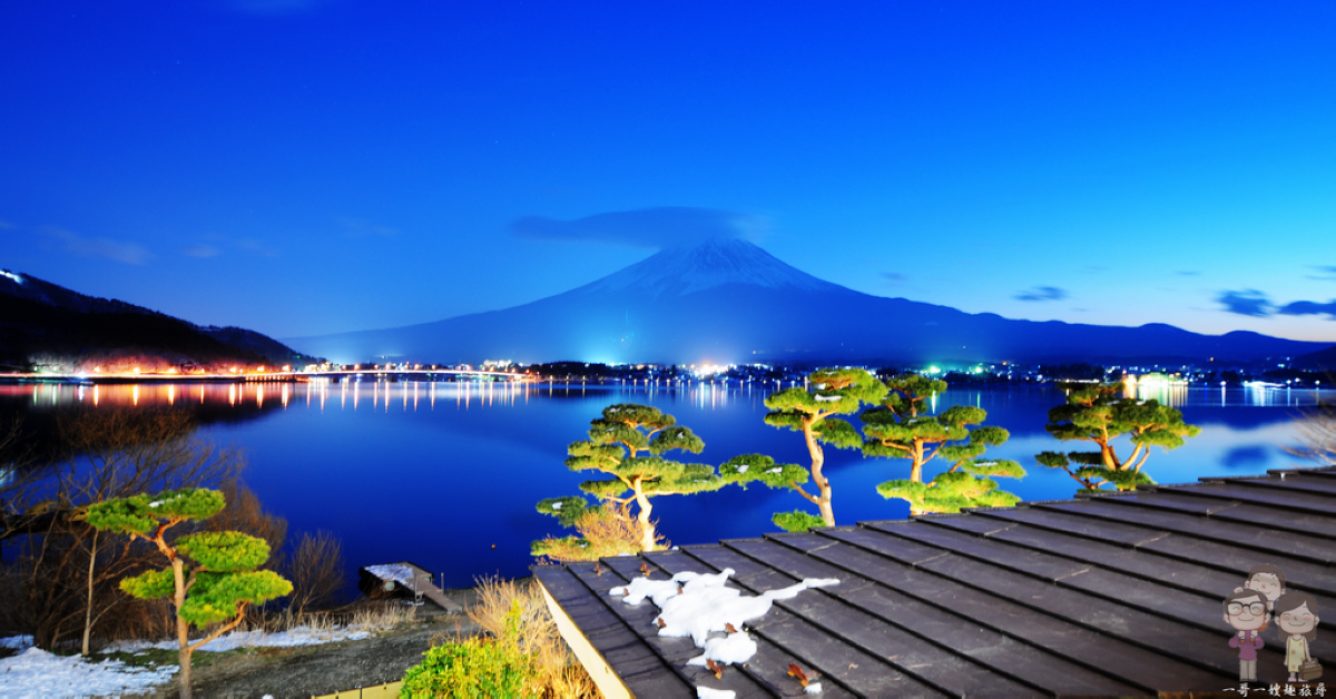 河口湖住宿｜在房裡就能觀賞逆富士絕景的溫泉旅宿．秀峰閣 湖月